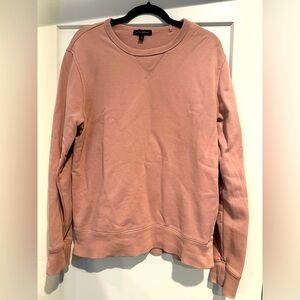 Banana Republic French Terry Crew Neck Sweatshirt in Pink/Rose
